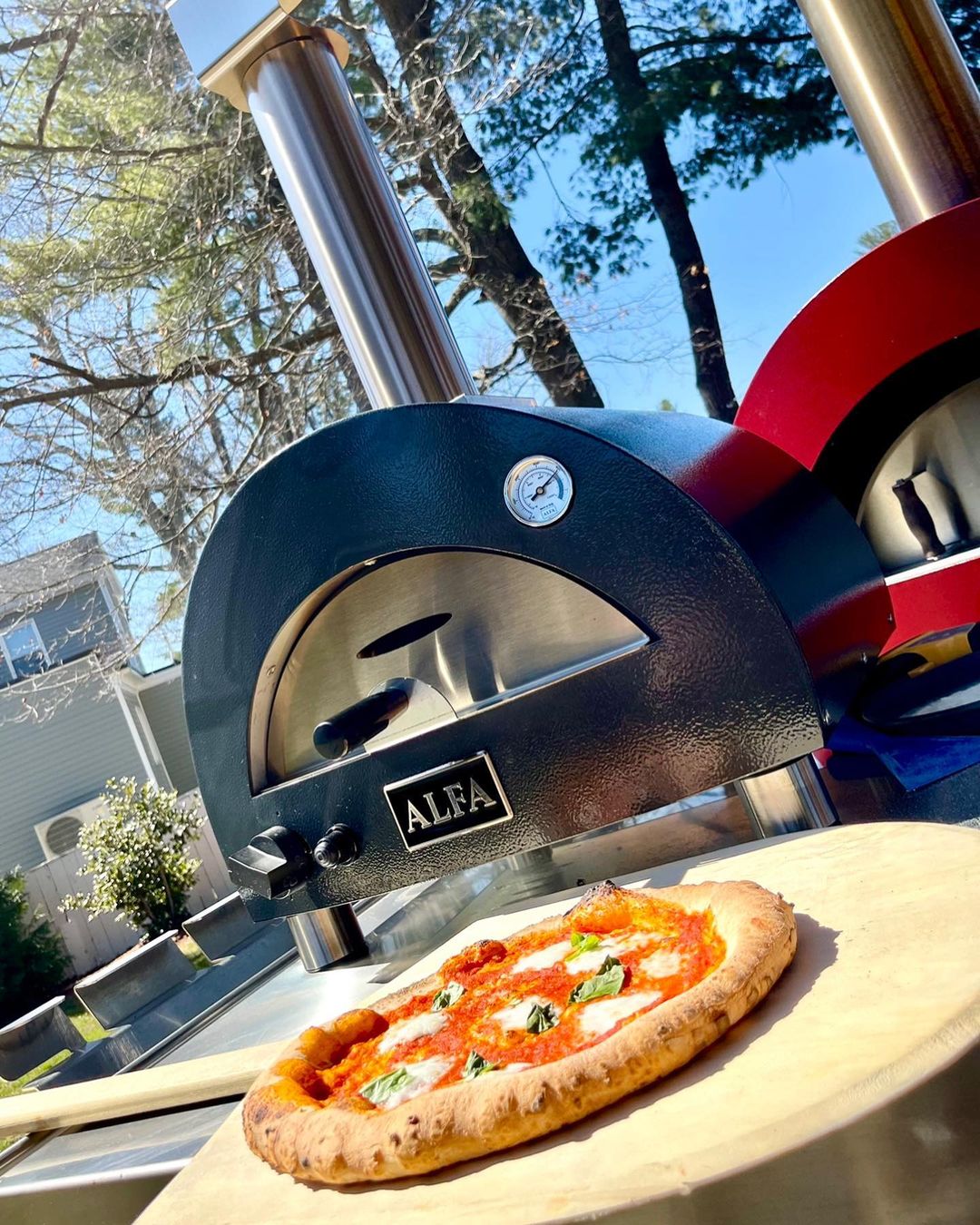 Alfa Moderno Portable Propane Gas Fired Pizza Oven - Grey - view 4