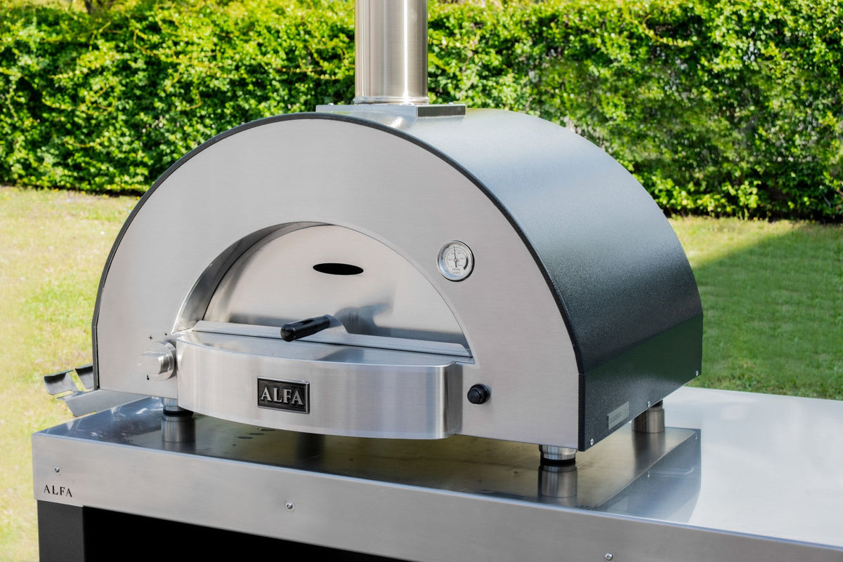 Alfa Classico 2 Pizze Outdoor Wood Pizza Oven - Ardesia Grey