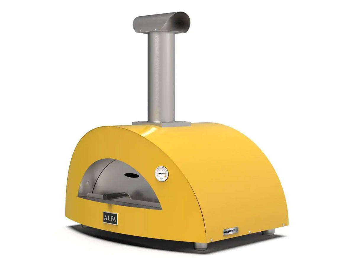Alfa Moderno 3 Pizze 43-Inch Wood-Fired Pizza Oven - Fire Yellow - view 2