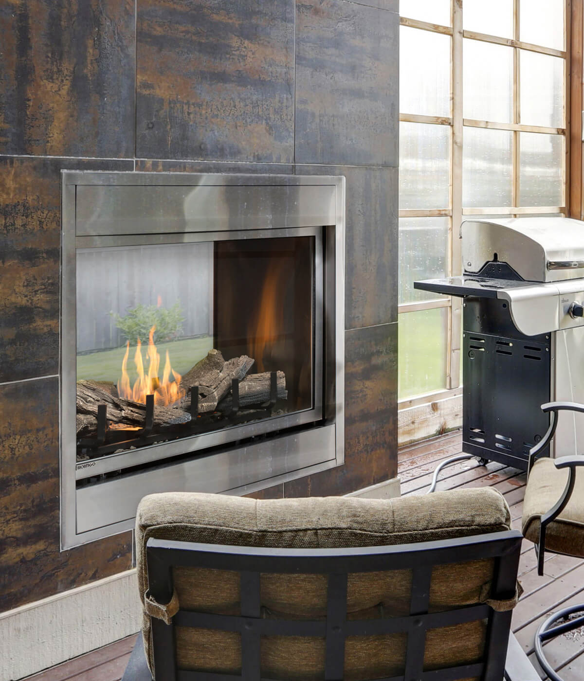 Montigo Divine Outdoor 38 See-Through Ventless Fireplace - H38SVO