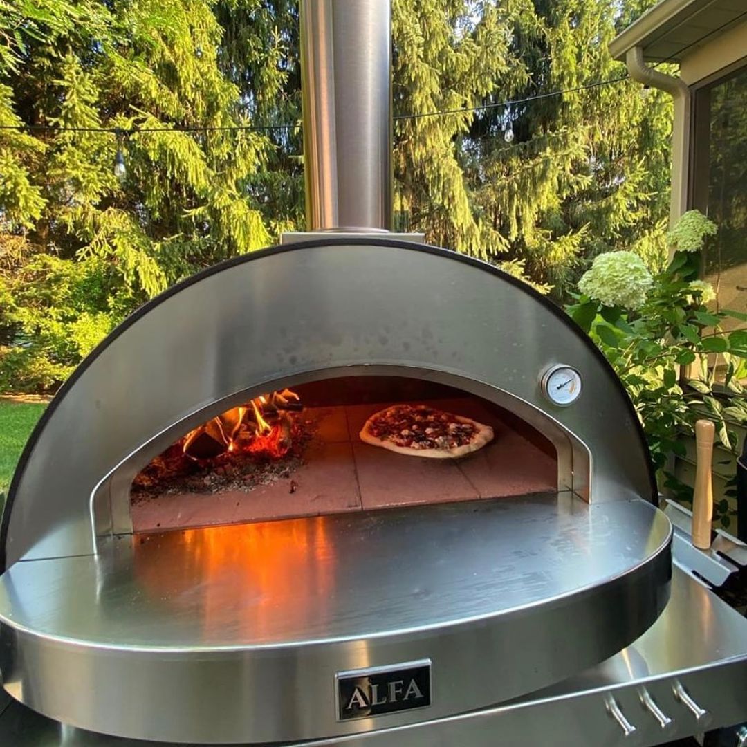 Alfa 4 Pizze Outdoor Wood-Fired Countertop Pizza Oven - Copper - view 8