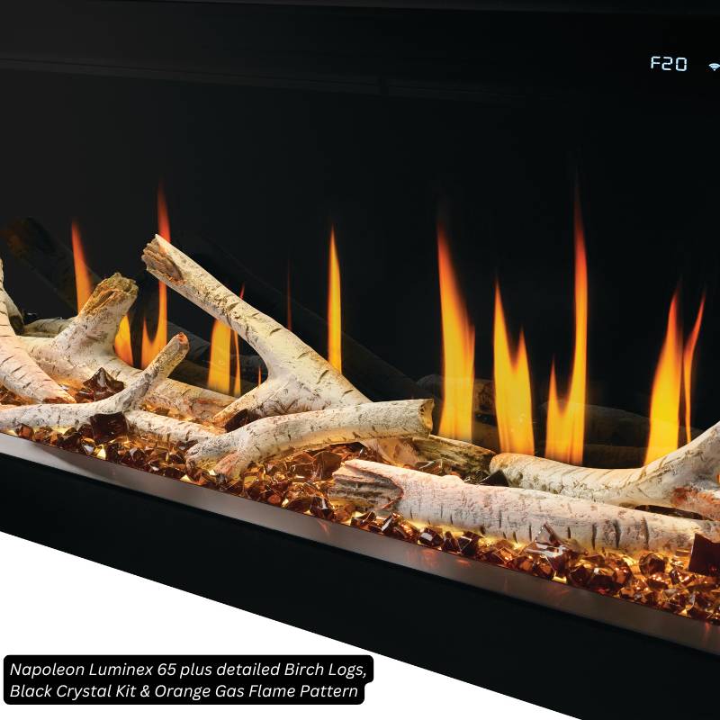 Napoleon Luminex 65" Linear Electric Fireplace | NEFL65LCD-3SV - view 8