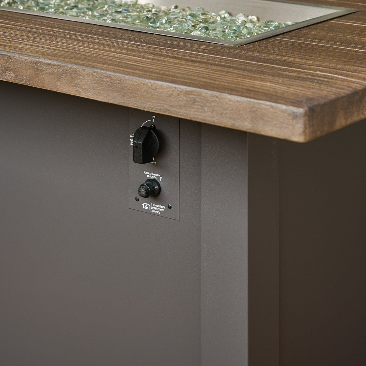 The Outdoor GreatRoom Havenwood Linear Gas Fire Pit Table 62" - view 14
