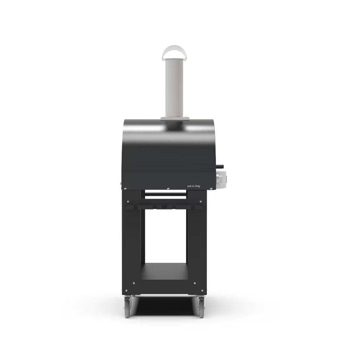 Alfa Classico 2 Pizze Freestanding Gas Ardesia Grey Pizza Oven on Wrinkle Black Cart - view 4