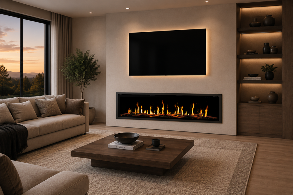Modern Flames Orion V2 Slim Linear LCD Virtual Electric Fireplace - Indoor & Outdoor Rated - view 3