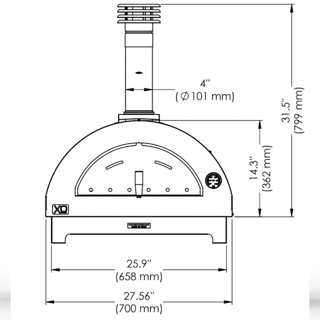 XO Countertop Wood-Fired Pizza Oven XOPIZZA1 - view 8