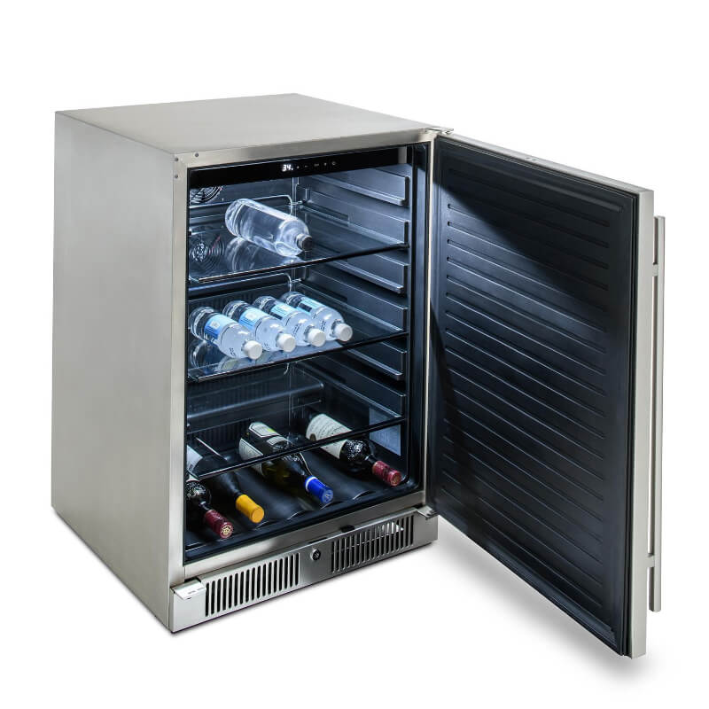 Blaze Morning Glow 10-Ft Outdoor Kitchen Island w/ 32-Inch Premium LTE+ Grill, Fridge in Gunmetal w/ Aeris Countertop