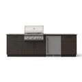 Blaze Morning Glow 10-Ft Outdoor Kitchen Island w/ 32-Inch Marine-Grade Premium LTE+ Grill, Fridge in Architectural Bronze w/ Keon Countertop