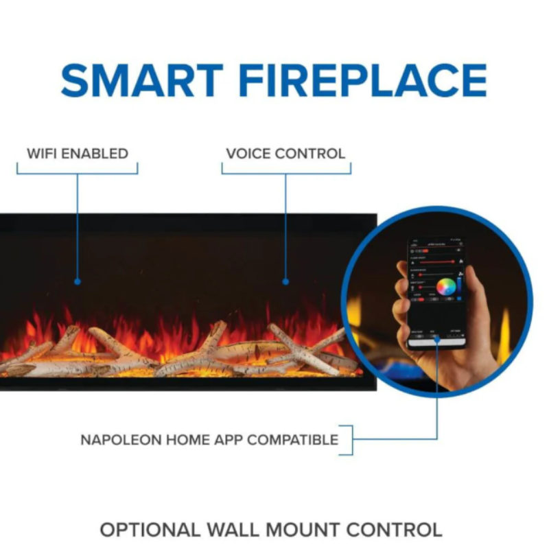 Napoleon Astound FlexMount 74" Linear Electric Fireplace | NEFL74AB - view 7