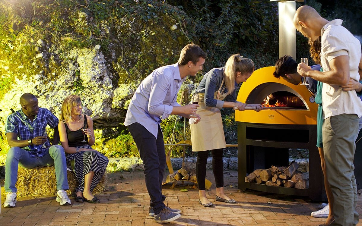 Alfa Moderno 5 Pizze Gas Hybrid Countertop Outdoor Pizza Oven - Fire Yellow - view 11