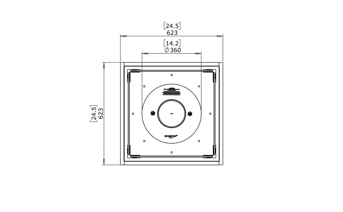 EcoSmart Fire Square 22 Fire Pit Kit - view 6