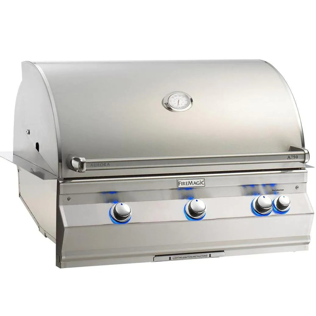 Fire Magic Aurora A790I 36-Inch Built-In Natural Gas Grill With Analog Thermometer - A790I