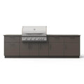 Blaze High Noon 10-Ft Outdoor Kitchen Island w/ 40-Inch Premium LTE+ Grill in Gunmetal w/ Keon Countertop
