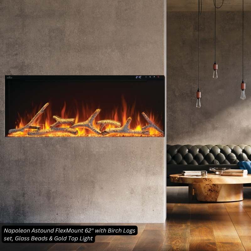 Napoleon Astound FlexMount 62" Linear Electric Fireplace - view 2