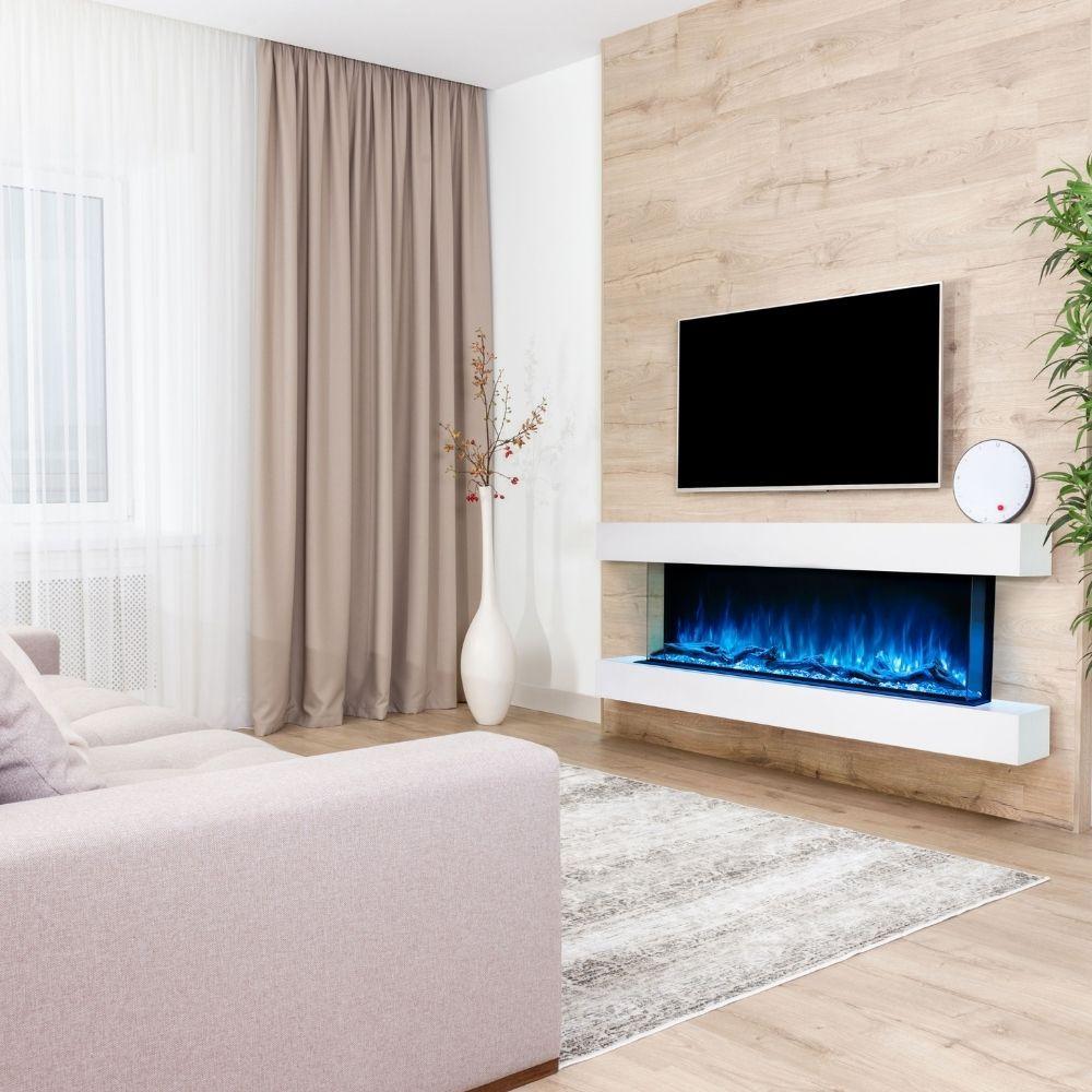 Modern Flames Landscape Pro Multi-Sided Built-In 96 Inch Electric Fireplace Linear Firebox