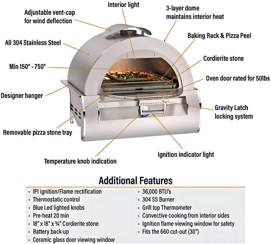 Fire Magic Aurora Built-In Pizza Oven - 4600 - view 5