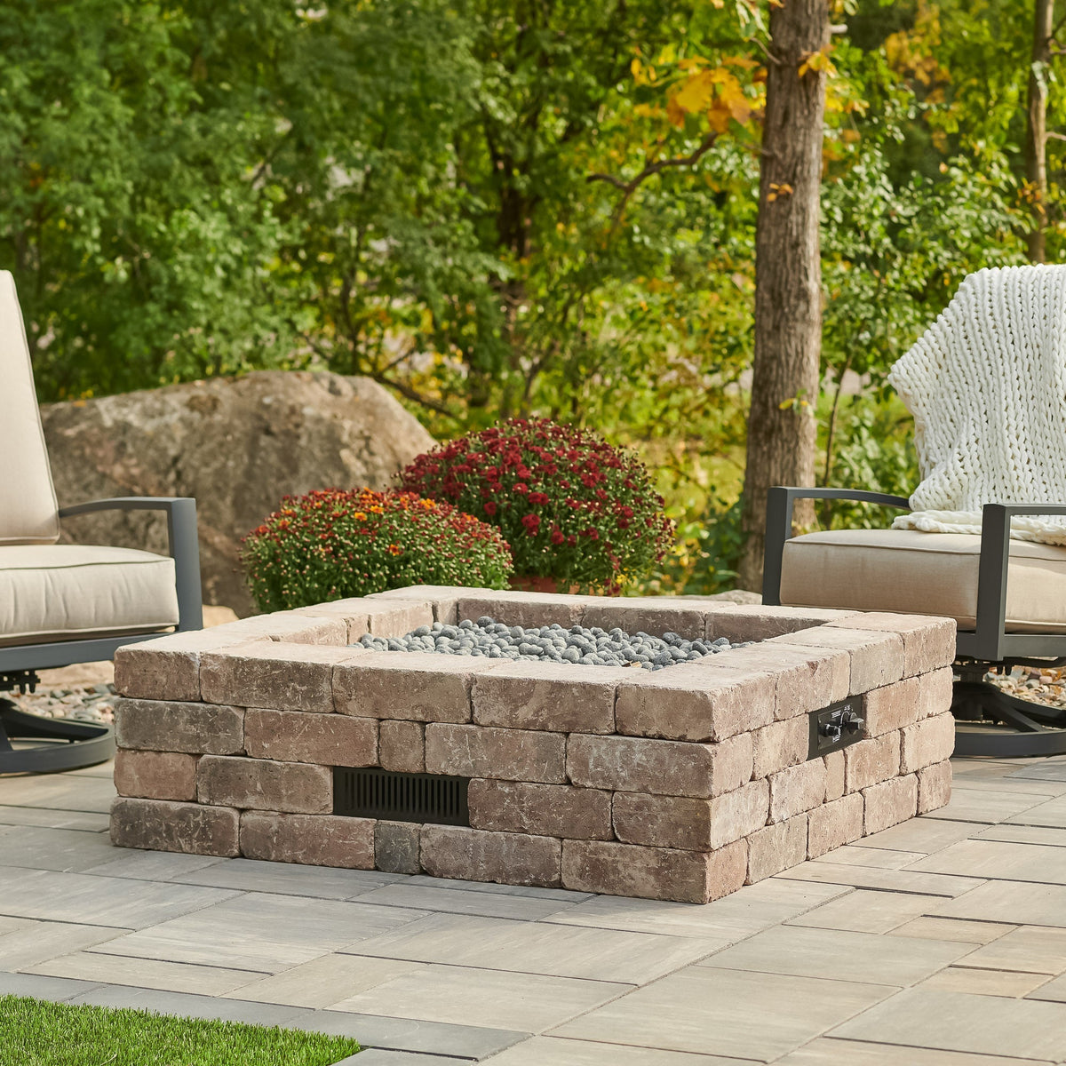 The Outdoor GreatRoom Bronson Block Square Gas Fire Pit Kit - view 8