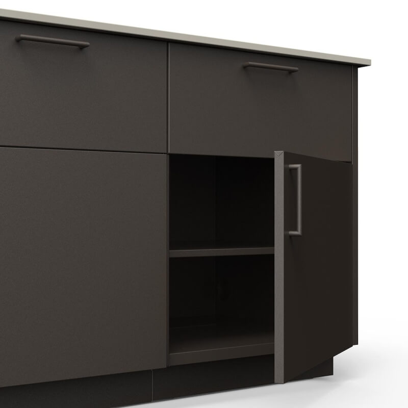 Blaze High Noon 10-Ft Outdoor Kitchen Island w/ 32-Inch Premium LTE+ Grill in Architectural Bronze w/ Aeris Countertop