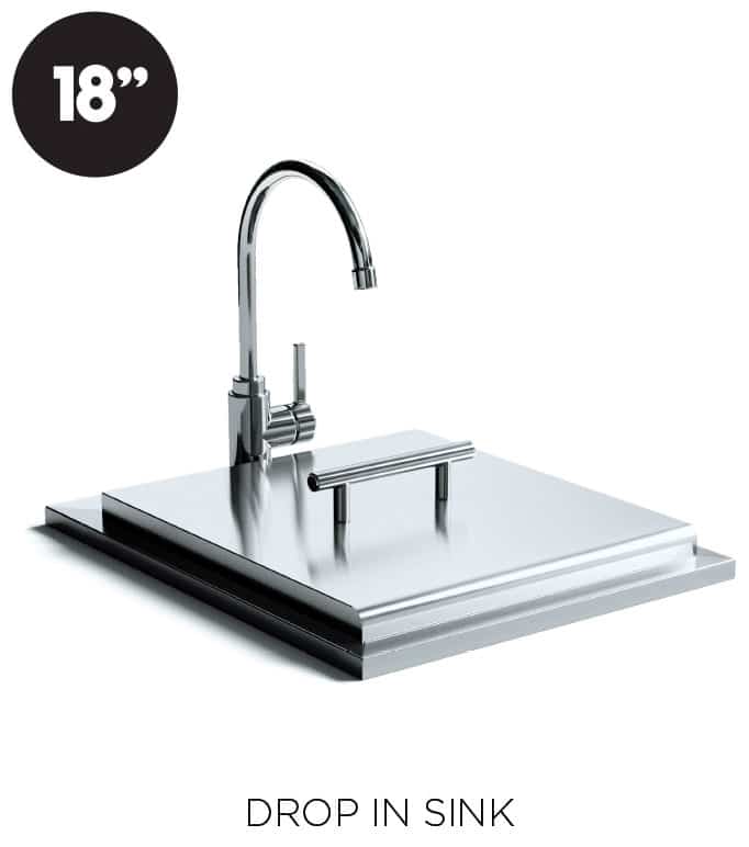 XO 18 Inch Pro-Grade Drop-in Sink with Hot/Cold Faucet - view 2