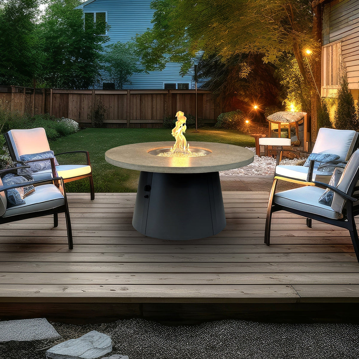 The Outdoor GreatRoom Cirvalo Round Gas Fire Pit Table - view 20