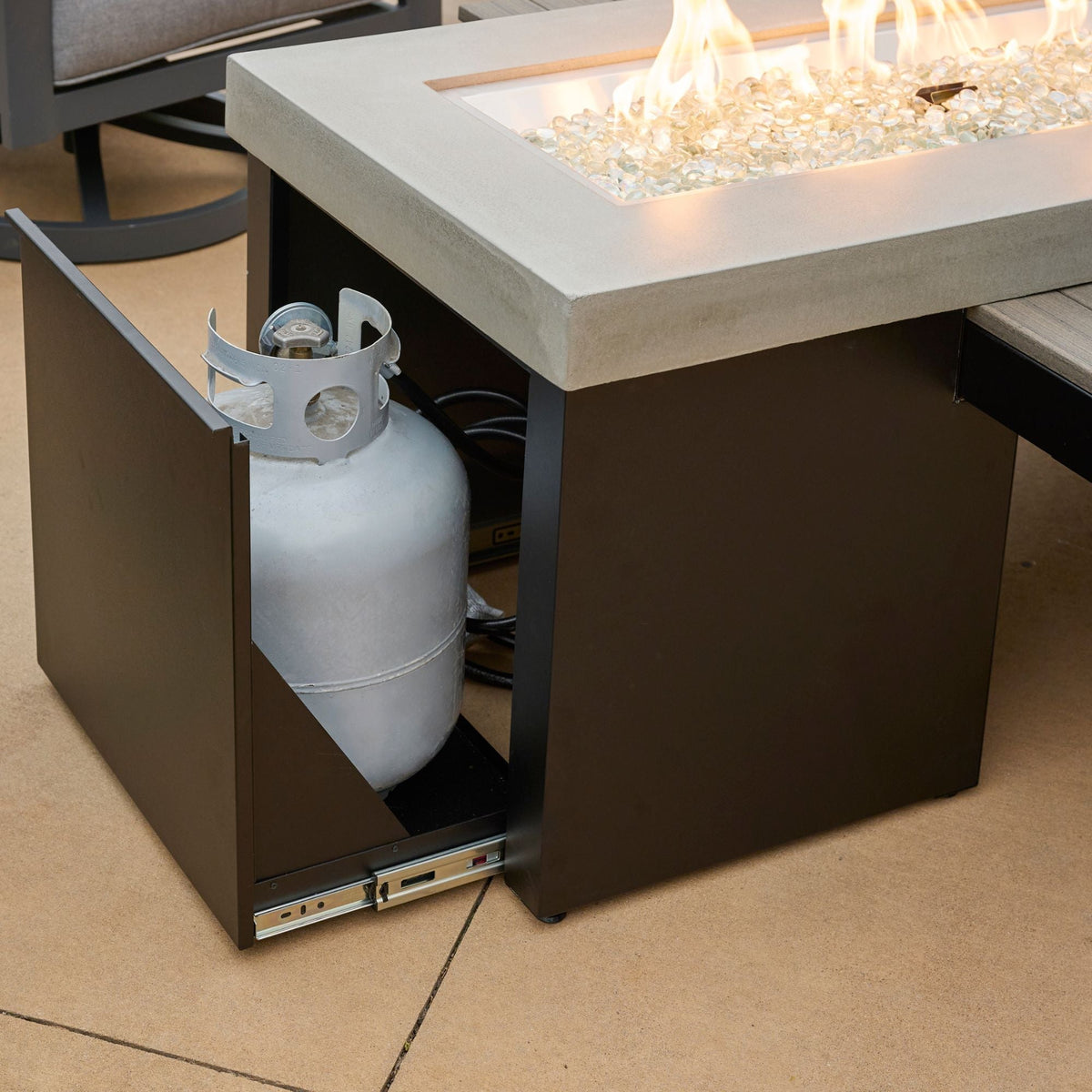 The Outdoor GreatRoom Uptown Linear Gas Fire Pit Table - view 13