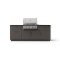 Blaze Sunrise 8-Ft Outdoor Kitchen Island w/ 32-Inch Premium LTE+ Gas Grill in Gunmetal w/ Aeris Countertop