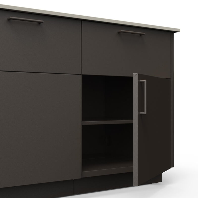 Blaze Morning Glow 10-Ft Outdoor Kitchen Island w/ 40-Inch Premium LTE+ Grill, Fridge in Architectural Bronze w/ Keon Countertop