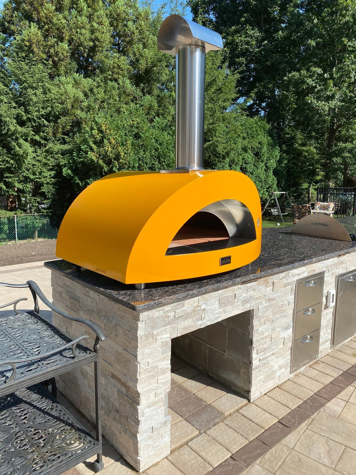 Alfa Moderno 5 Pizze Gas Hybrid Countertop Outdoor Pizza Oven - Fire Yellow - view 6