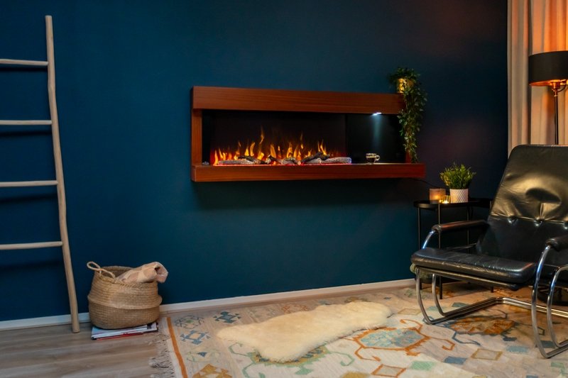 Napoleon Stylus Cara Elite Wall-Mount Electric Fireplace with White Surround Mantel - view 17