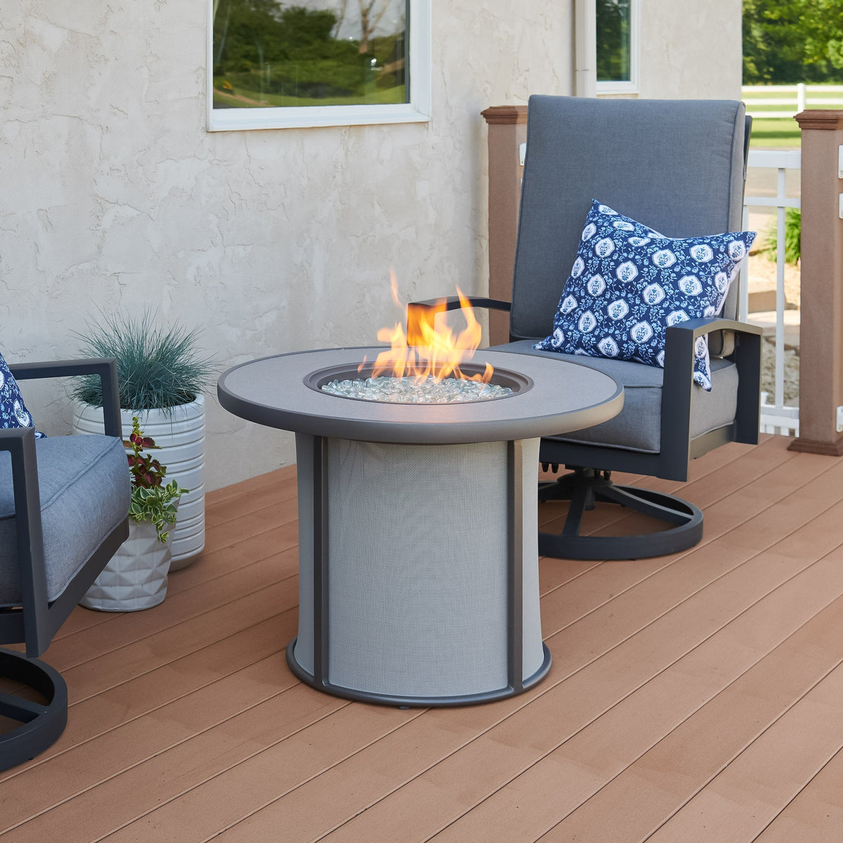 The Outdoor GreatRoom Stonefire Round Gas Fire Pit Table - view 12