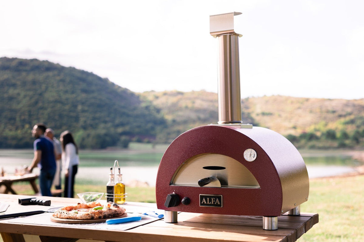 Alfa Moderno Portable Propane Gas Fired Pizza Oven - Antique Red - view 4