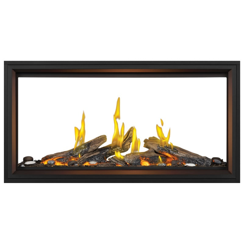Napoleon Tall Vector with Luminous Logs 50" See Through Direct Vent Linear Gas Fireplace | TLV50LN2 - view 3