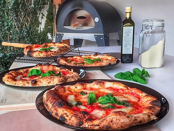 Alfa Ciao 27-Inch Freestanding Wood Fired Outdoor Pizza Oven with Base - Silver Grey - view 5