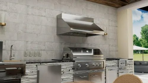 XO 48 Inch Pro Style Wall Mount Ducted Hood with 1200 CFM & LED Lights