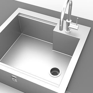 Hestan | Outdoor 30” Insulated Sink with High Shelf - view 2