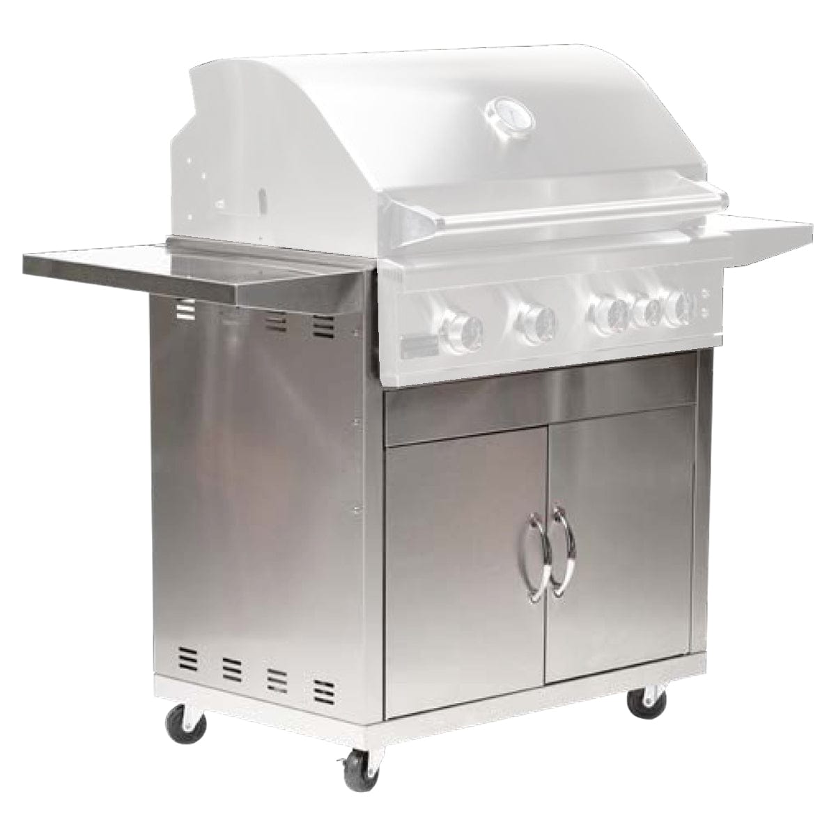 Broilmaster B-Series 32-Inch 4-Burner Fully Loaded Freestanding Propane Grill On Cart