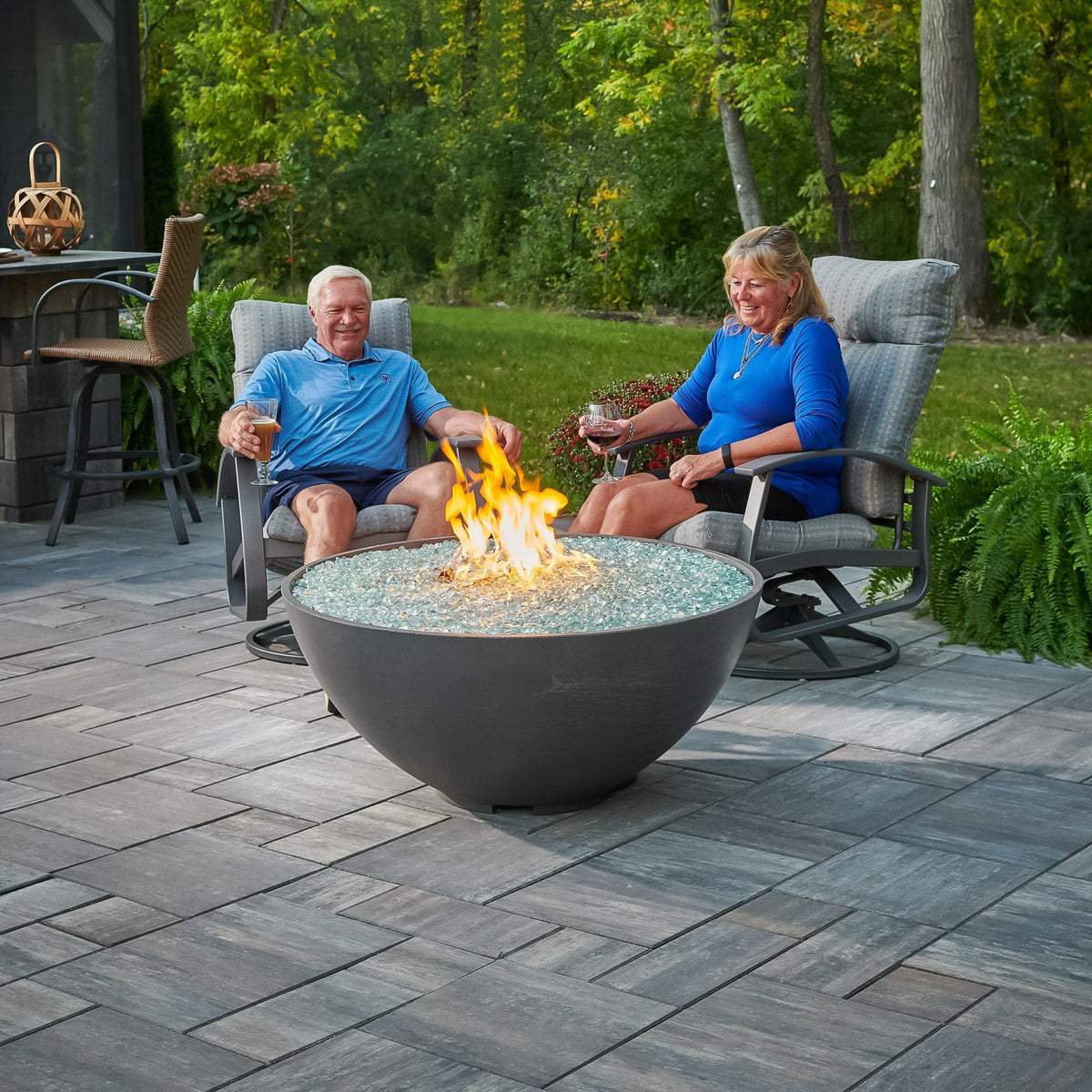 The Outdoor GreatRoom Cove Edge Round Gas Fire Pit Bowl 42" - view 8