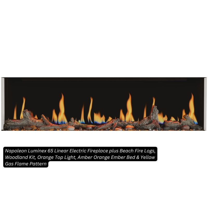 Napoleon Luminex 65" Linear Electric Fireplace | NEFL65LCD-3SV - view 20