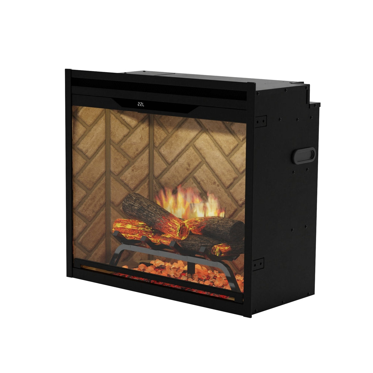 Dimplex Revillusion 24in Built-In Electric Fireplace Firebox - Herringbone - REV24-HB - view 2