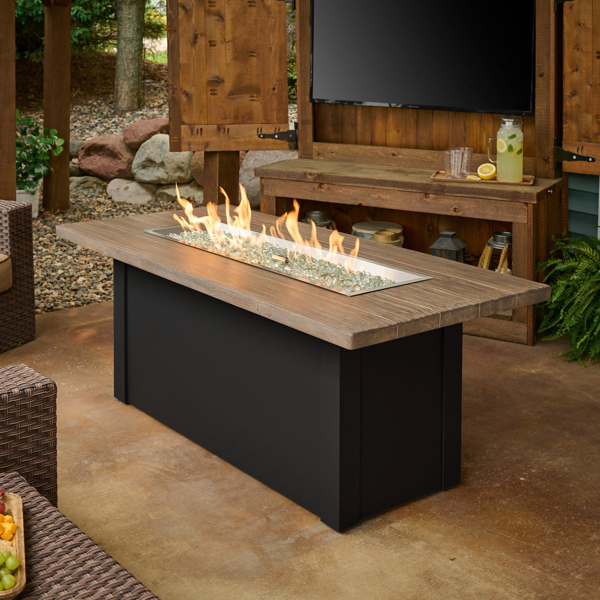 The Outdoor GreatRoom Havenwood Linear Gas Fire Pit Table 62" - view 31