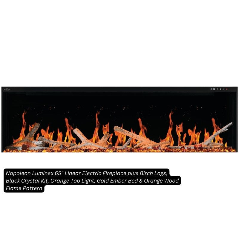 Napoleon Luminex 65" Linear Electric Fireplace | NEFL65LCD-3SV - view 31