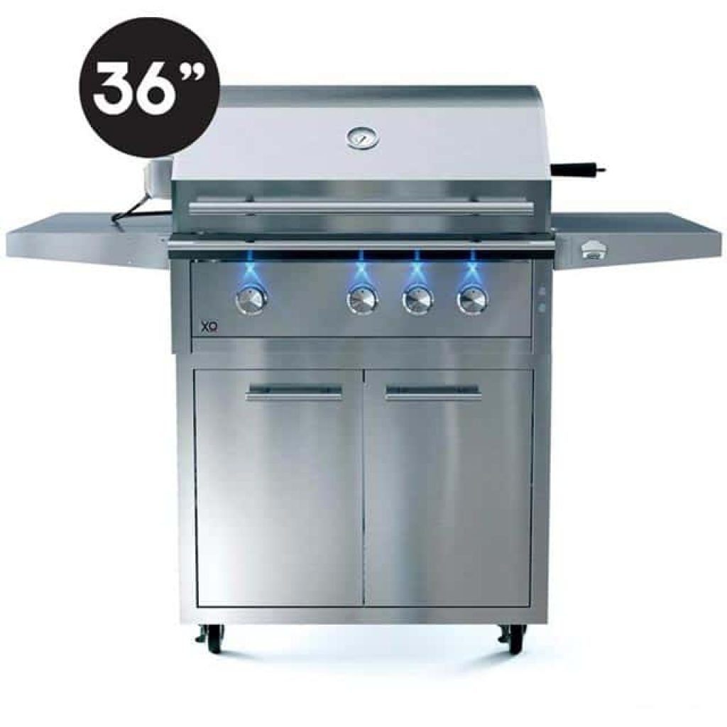 XO Pro Luxury 36 Inch Freestanding Gas Grill on Cart with Infrared Burner & Rotisserie - view 16