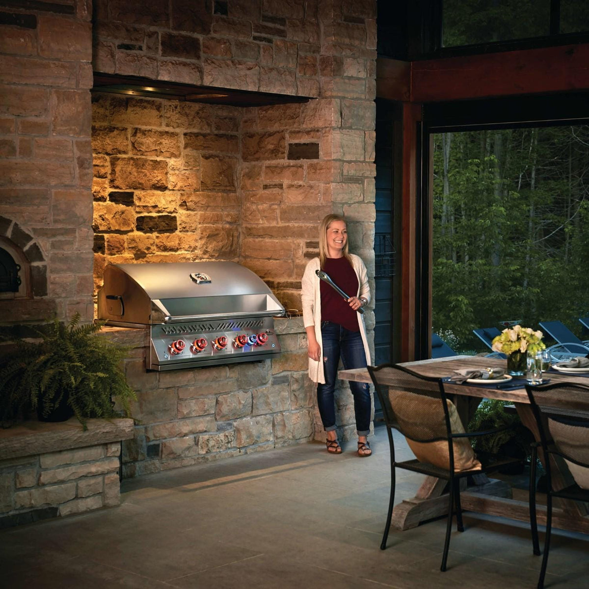 Napoleon 700 Series 5-Burner 38-Inch Built-In Propane Grill w/ Rotisserie & SafetyGlow - view 2