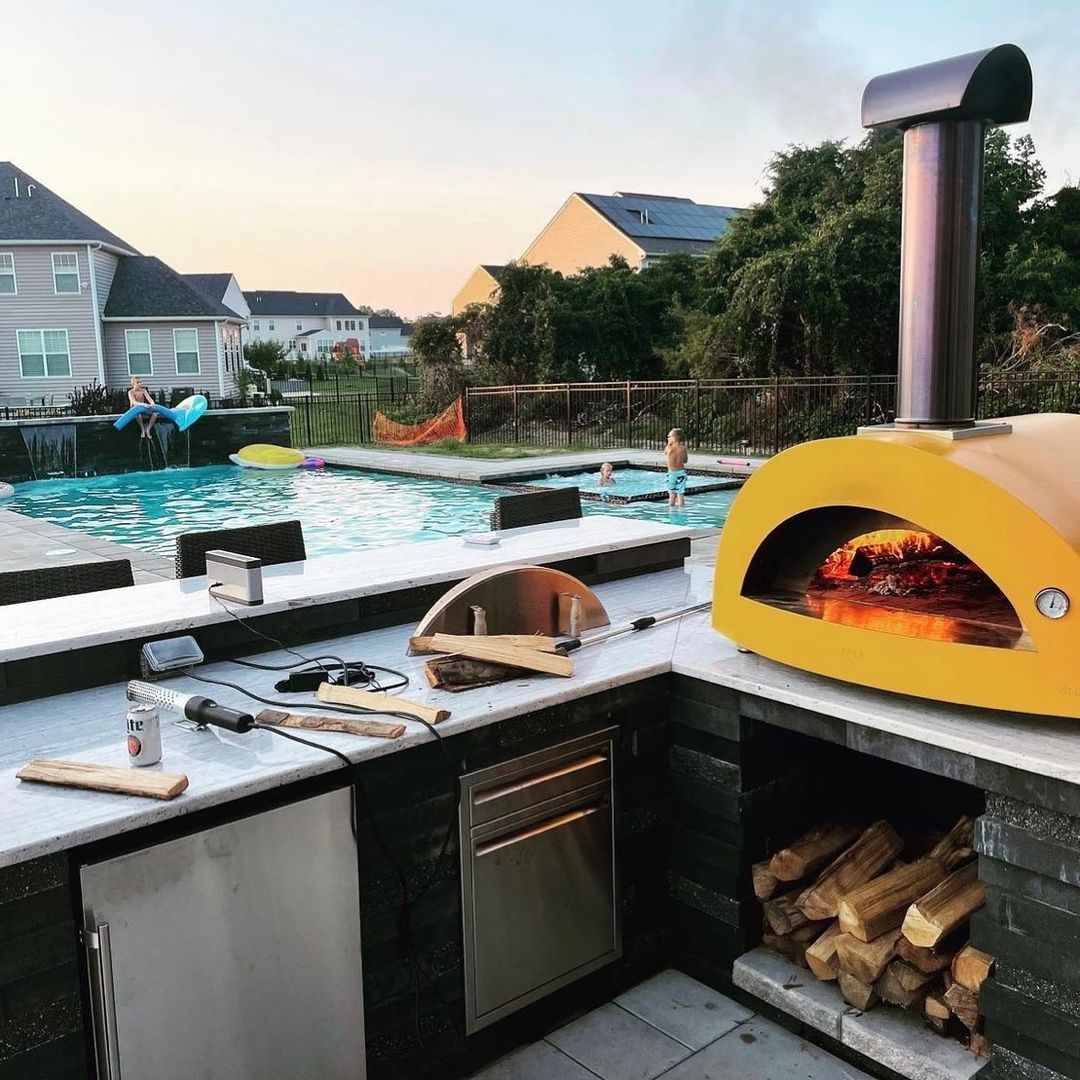 Alfa Moderno 5 Pizze Gas Hybrid Countertop Outdoor Pizza Oven - Fire Yellow - view 15