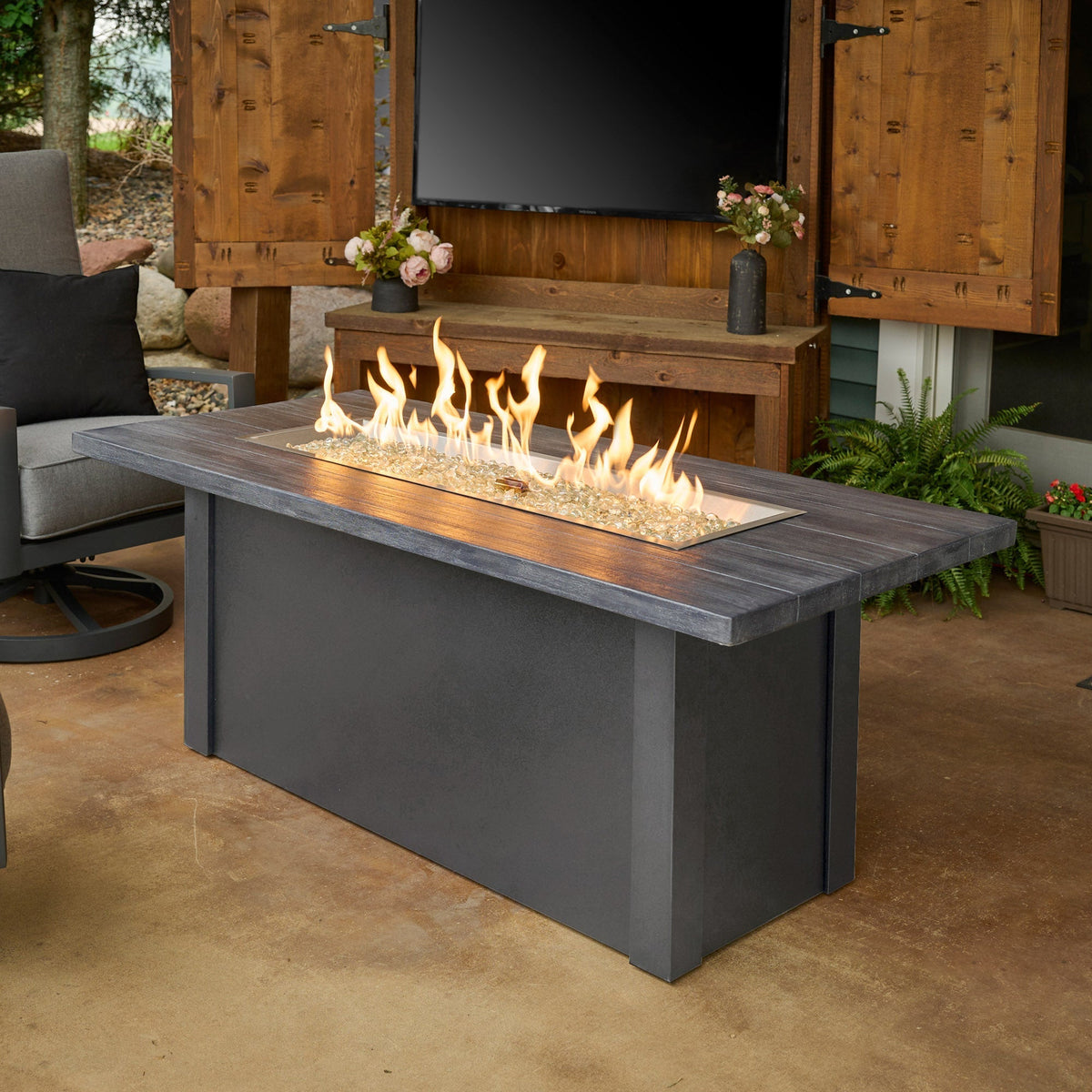 The Outdoor GreatRoom Havenwood Linear Gas Fire Pit Table 62" - view 45