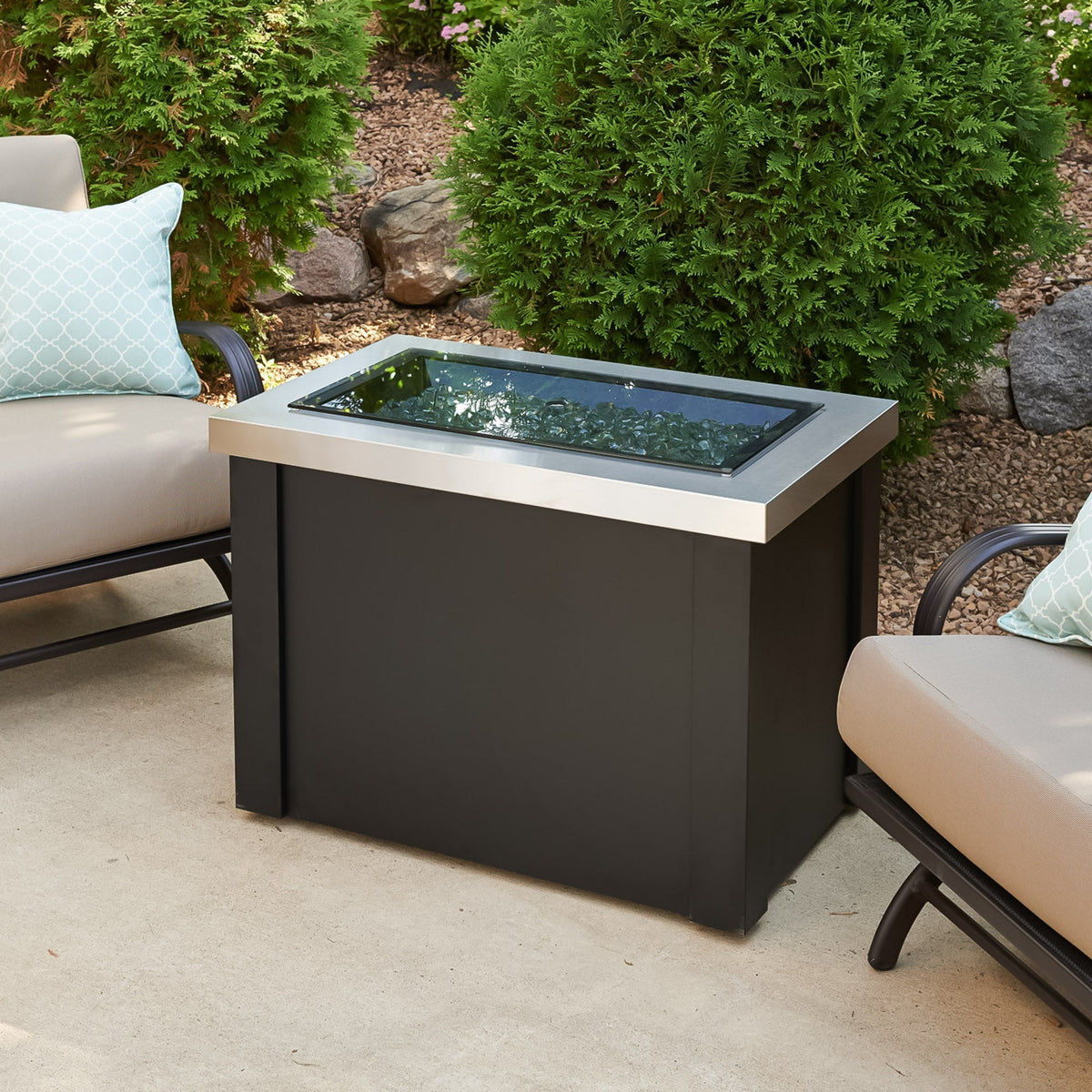 The Outdoor GreatRoom Providence Rectangular Gas Fire Pit Table - view 8