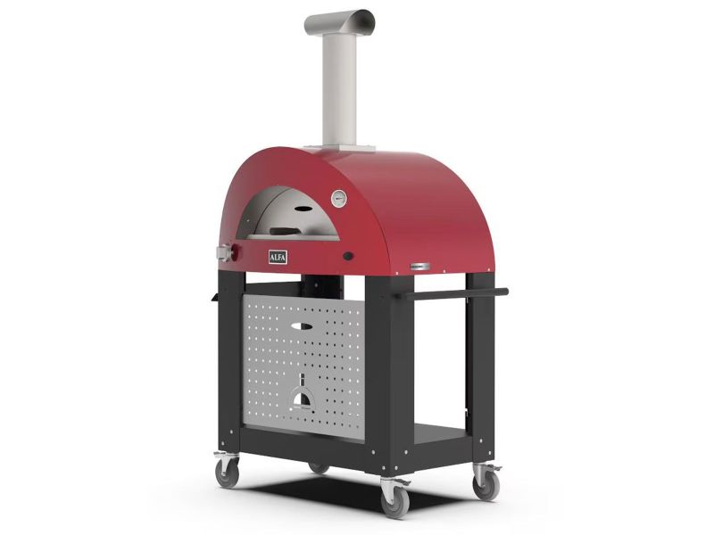 Alfa Moderno 2 Pizze 38-Inch Gas Pizza Oven and Oven Base - Ruby Red - view 8