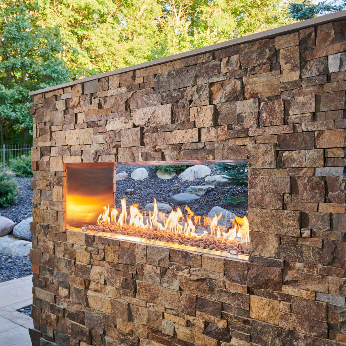 The Outdoor GreatRoom See Through Ready to Finish Gas Fireplace - view 4