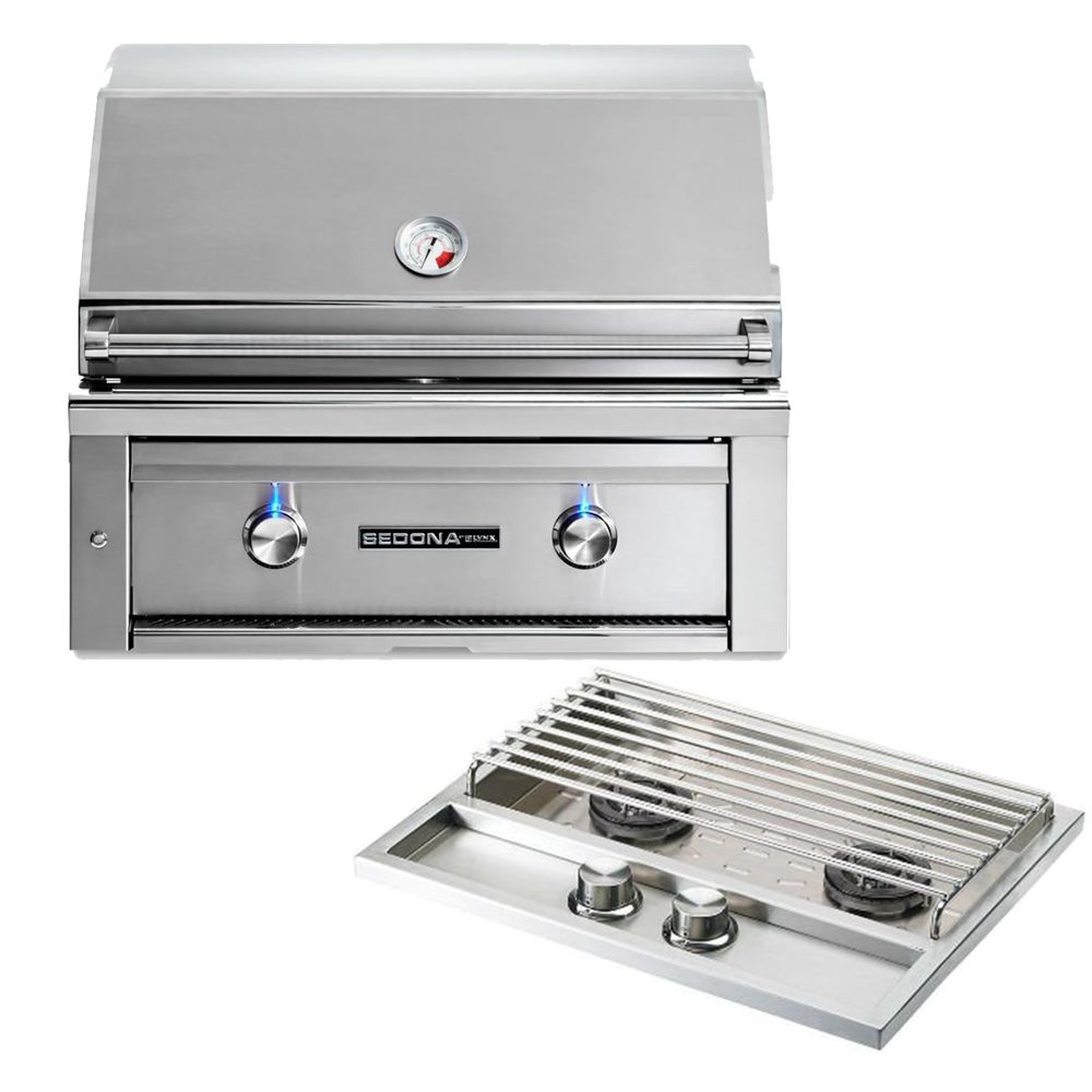 Lynx Sedona 30-Inch Built-In Gas Grill and Double Side Burner Package