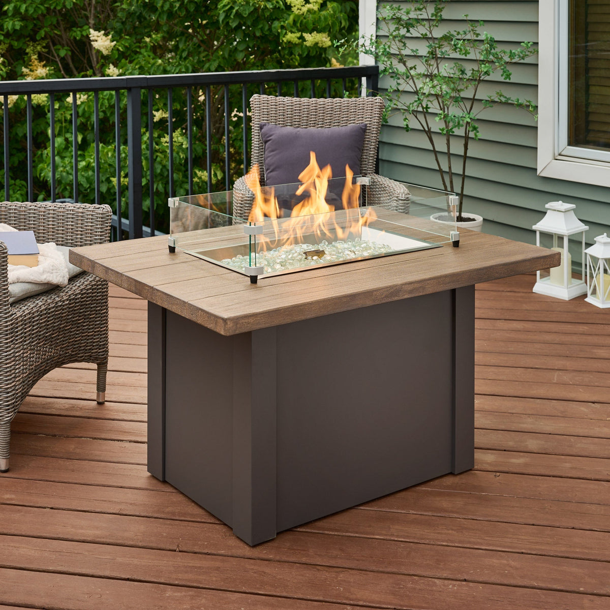 The Outdoor GreatRoom Havenwood Rectangular Gas Fire Pit Table 44" - view 8